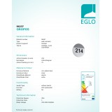 EGLO 96237 | Oropos Eglo stenové svietidlo kruhový 1x LED 950lm 3000K IP44 strieborný, biela