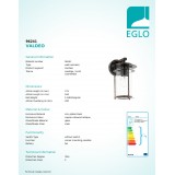 EGLO 96241 | Valdeo Eglo rameno stenové svietidlo 1x E27 IP44 starožitná červená meď, priesvitná