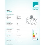 EGLO 96306 | Selvina Eglo stropné svietidlo 1x LED 1600lm + 1x LED 2300lm 3000K chróm, biela