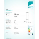EGLO 96528 | Aleandro Eglo visiace svietidlo protiváhové, nastaviteľná výška, regulovateľná intenzita svetla 4x LED 2000lm 3000K chróm, opál