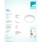 EGLO 96669 | EGLO-Connect-Fueva Eglo stenové, stropné múdre osvetlenie kruhový regulovateľná intenzita svetla, nastaviteľná farebná teplota, meniace farbu, na diaľkové ovládanie 1x LED 2000lm 2700 <-> 6500K biela