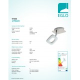 EGLO 97006 | Litago Eglo spot svietidlo otočné prvky 1x LED 350lm 3000K matný nikel, biela