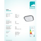EGLO 97042 | Regasol Eglo stropné svietidlo impulzový prepínač regulovateľná intenzita svetla, nastaviteľná farebná teplota 1x LED 1600lm 2700 - 4000 - 5000K biela, čierna