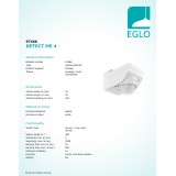 EGLO 97466 | Eglo pohybový senzor PIR 360° svetelný senzor - súmrakový spínač IP44 biela