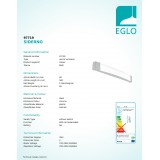 EGLO 97719 | Siderno Eglo osvetleni zrkadla svietidlo 1x LED 1700lm 4000K IP44 chróm, saténový