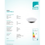 EGLO 97813 | EGLO-Connect-Frattina Eglo stolové múdre osvetlenie 11,5cm prepínač na vedení regulovateľná intenzita svetla, nastaviteľná farebná teplota, meniace farbu, na diaľkové ovládanie 1x LED 2300lm 2700 <-> 6500K matný nikel, biela