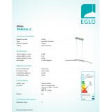 EGLO 97911 | EGLO-Connect-Fraioli Eglo visiace múdre osvetlenie regulovateľná intenzita svetla, nastaviteľná farebná teplota, meniace farbu, na diaľkové ovládanie 2x LED 4600lm 2700 <-> 6500K matný nikel, biela
