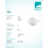 EGLO 97933 | Tineo Eglo smerové svetlo svietidlo svetelný senzor - súmrakový spínač konektorové svietidlo 1x LED 3lm 3000K biela