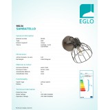 EGLO 98134 | Sambatello Eglo spot svietidlo otočné prvky 1x E27 natur, hnedá, strieborný