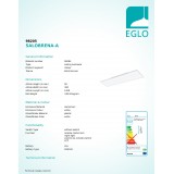 EGLO 98205 | EGLO-Access-Salobrena Eglo stropné Access svietidlo obdĺžnik diaľkový ovládač regulovateľná intenzita svetla, nastaviteľná farebná teplota, časový spínač, nočné svetlo 1x LED 3900lm 2700 <-> 6500K biela