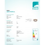 EGLO 98295 | EGLO-Access-LS Eglo LED pásy Access svietidlo diaľkový ovládač regulovateľná intenzita svetla, nastaviteľná farebná teplota, časový spínač, nočné svetlo 1x LED 950lm 2700 <-> 6500K biela