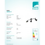 EGLO 98399 | Seras Eglo spot svietidlo otočné prvky 3x GU10 750lm 3000K čierna, biela