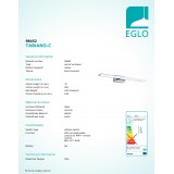 EGLO 98452 | EGLO-Connect-Tabiano Eglo osvetleni zrkadla múdre osvetlenie diaľkový ovládač regulovateľná intenzita svetla, nastaviteľná farebná teplota, meniace farbu 1x LED 2800lm 2700 <-> 6500K IP44 chróm, biela