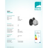 EGLO 98624 | Pollica Eglo spot svietidlo otočné prvky 1x E14 čierna, dym