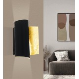 EGLO 98759 | Elizondo_FaLicetto Eglo stenové svietidlo 1x E27 čierna, zlatý