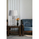 ELSTEAD AML-TL-BLK-SIL | Amarilli Elstead stolové svietidlo 72cm prepínač 1x E27 starožitná strieborná, priesvitné, strieborný