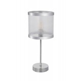 GLOBO 15259T | Naxosg Globo stolové svietidlo 37cm prepínač 1x E14 chróm, biela