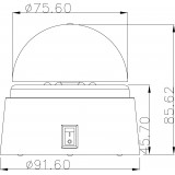 GLOBO 28014 | Disco Globo stolové svietidlo 9cm prepínač 6x LED čierna, viacferebné