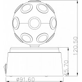 GLOBO 28017 | Disco Globo stolové svietidlo 12cm prepínač 1x LED čierna, viacferebné