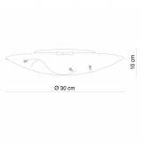 GLOBO 40404-2 | Burgundy Globo stropné svietidlo 2x E27 matný nikel, biela, priesvitné