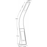 GLOBO 58333 | Sophieg Globo stolové svietidlo 50,5cm dotykový prepínač s reguláciou svetla regulovateľná intenzita svetla, nastaviteľná farebná teplota, flexibilné, USB prijímač 1x LED 300lm 3000 - 4500 - 5800K chróm, biela