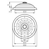 KANLUX 18120 | Fogler Kanlux stenové, stropné svietidlo kruhový pohybový senzor 2x E27 biela