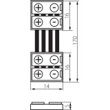 KANLUX 19037 | Kanlux rohový prvok bez spájkovania 10 mm - 4 RGB biela