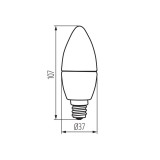 KANLUX 23430 | E14 6,5W -> 48W Kanlux sviečka C37 LED svetelný zdroj SMD 600lm 3000K 210°