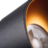 KANLUX 27575 | Riti Kanlux zabudovateľné svietidlo hriadeľ Ø85mm 1x GU10 čierna, zlatý