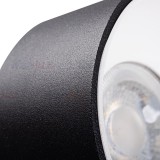 KANLUX 27577 | Riti Kanlux zabudovateľné svietidlo hriadeľ Ø85mm 1x GU10 čierna, biela