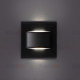 KANLUX 33337 | Erinus Kanlux zabudovateľné svietidlo štvorec 75x75mm 1x LED 30lm 4000K čierna