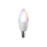 KANLUX 33644 | E14 4,9W -> 40W Kanlux sviečka C37 LED svetelný zdroj múdre osvetlenie 470lm 2700 <-> 6500K nastaviteľná farebná teplota, meniace farbu, Wifi pripojenie, Bluetooth 180° CRI>80