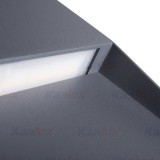 KANLUX 33750 | Duli Kanlux stenové svietidlo štvorec 1x LED 100lm 4000K IP54 antracit