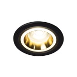 KANLUX 37251 | Feline Kanlux zabudovateľné svietidlo kruhový bez objímky Ø90mm 1x MR16 / GU5.3 / GU10 čierna, zlatý