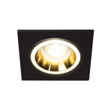 KANLUX 37257 | Feline Kanlux zabudovateľné svietidlo štvorec bez objímky 92x92mm 1x MR16 / GU5.3 / GU10 čierna, zlatý