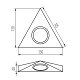 KANLUX 4381 | Zepo Kanlux osvetlenie pultu svietidlo trojuholník 1x G4 chrom, matné