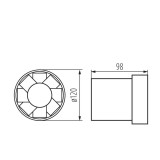 KANLUX 70901 | Kanlux trubkový ventilátor Ø120 150m3/h kruhový tepelná poistka IP24 biela