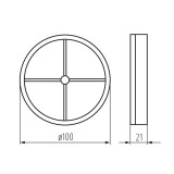 KANLUX 70961 | Kanlux spätná klapka Ø100 pre potrubný ventilátor kruhový UV biela
