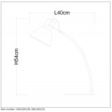 LUCIDE 03613/01/30 | Curf Lucide stolové svietidlo 54cm prepínač sklápacie 1x E27 drevo, čierna