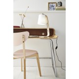LUCIDE 06502/81/31 | NordicL Lucide stolové svietidlo 45cm prepínač na vedení 1x E14 biela, drevo