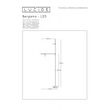 LUCIDE 12719/06/30 | Bergamo Lucide stojaté svietidlo 120cm dotykový prepínač s reguláciou svetla otočné prvky 1x LED 400lm 3000K čierna
