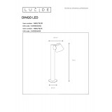 LUCIDE 14881/70/30 | Dingo Lucide stojaté svietidlo 70cm 1x GU10 320lm 3000K IP44 čierna