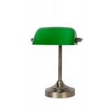 LUCIDE 17504/01/03 | BankerL Lucide stolové svietidlo 30cm prepínač 1x E14 bronzová, zelená