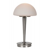 LUCIDE 17553/01/12 | Touch Lucide stolové svietidlo 42cm dotykový vypínač 1x E14 satén chróm, opál
