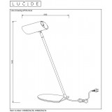 LUCIDE 19600/01/30 | Hester Lucide stolové svietidlo 54,5cm prepínač otočné prvky 1x GU10 čierna