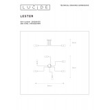 LUCIDE 21112/06/30 | Lester-LU Lucide stropné svietidlo 6x E27 čierna