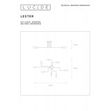 LUCIDE 21112/08/30 | Lester-LU Lucide stropné svietidlo 8x E27 čierna