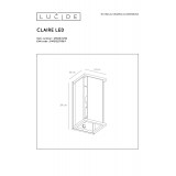 LUCIDE 27883/11/30 | Claire-LU Lucide stenové svietidlo pohybový senzor, svetelný senzor - súmrakový spínač 1x E27 IP54 čierna, priesvitné