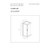 LUCIDE 27885/01/30 | Claire-LU Lucide stenové svietidlo 1x E27 IP54 čierna, priesvitné