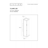 LUCIDE 27885/02/30 | Claire-LU Lucide stenové svietidlo 2x E27 IP54 čierna, priesvitné